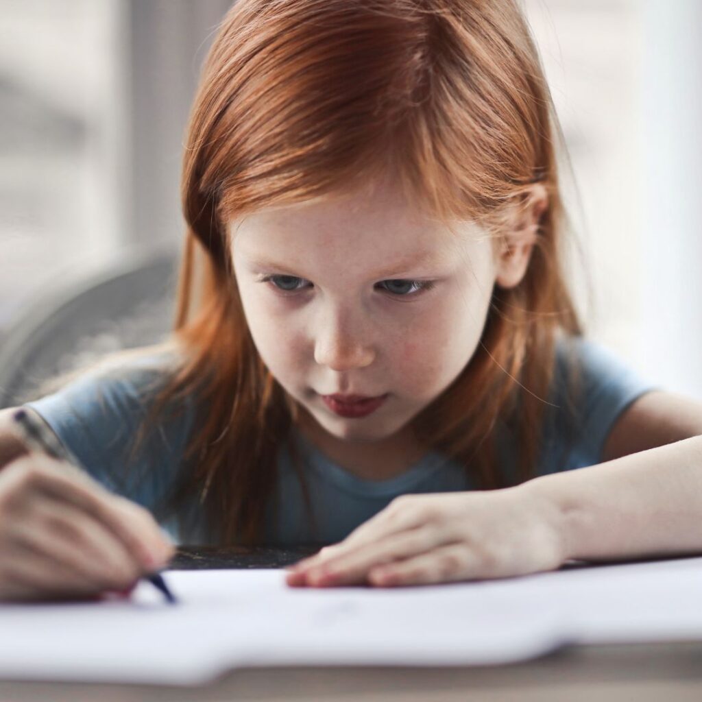 girl writing